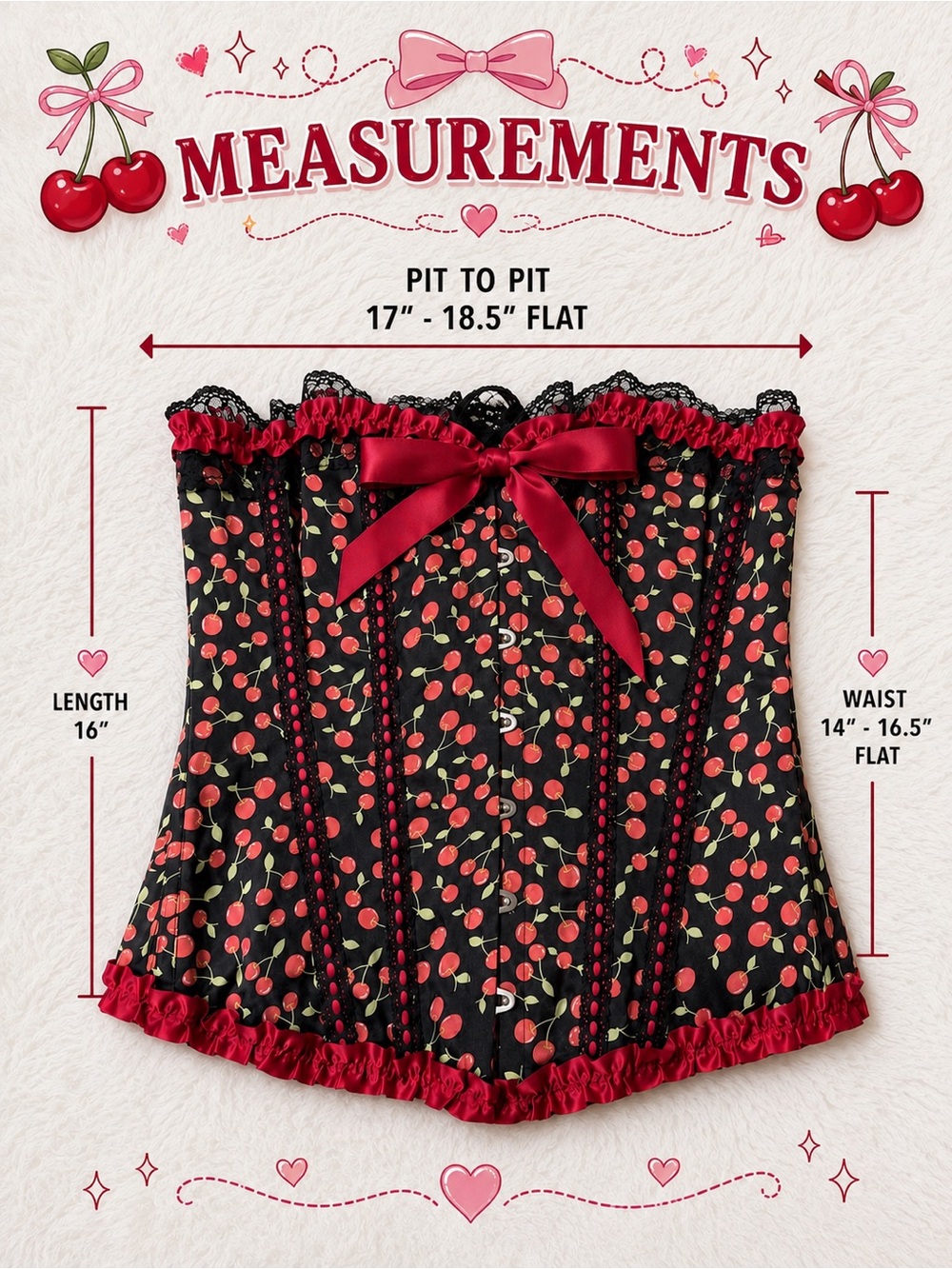 Y2K Cherry Print Steel Boned Corset Bustier Top | Waist Trainer